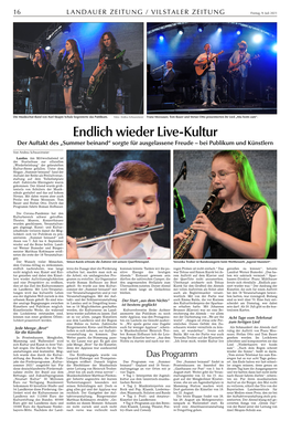 LANDAUER ZEITUNG / VILSTALER ZEITUNG Freitag, 9