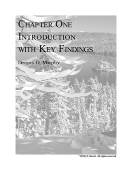 Chapter One Introduction with Key Findings