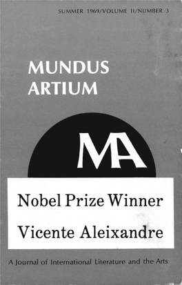 Nobel Prize Winner Vicente Aleixandre