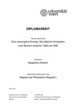 Diplomarbeit Magdalena Köstner 2012