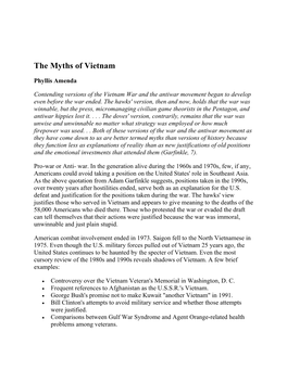 The Myths of Vietnam