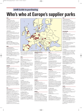 Who's Who at Europe's Supplier Parks