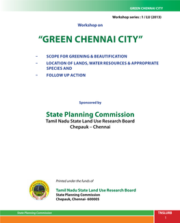 Workshop on Green Chennai City