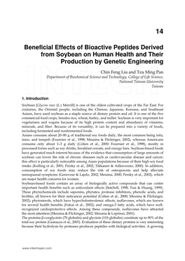 Biopeptides from Soybean