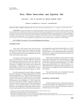 Teres Minor Innervation and Injection Site