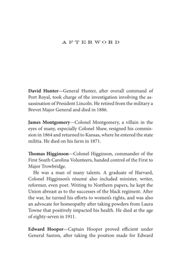 David Hunter—General Hunter, After Overall Command of Port Royal, Took Charge of the Investigation Involving the As- Sassination of President Lincoln