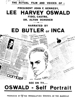 Lee Harvey Oswald Ed Butler of Inca Oswald