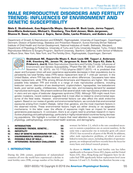 Male Reproductive Disorders and Fertility Trends: Influences of Environment and Genetic Susceptibility