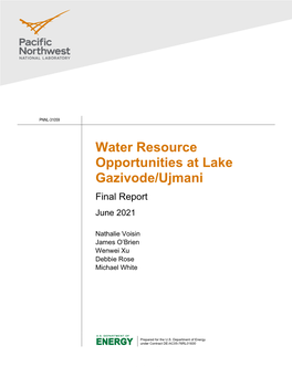 Water Resource Opportunities at Lake Gazivode/Ujmani Final Report June 2021