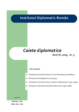 Caiete Diplomatice Anul III, 2015, Nr