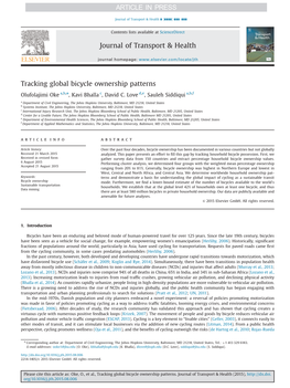 Tracking Global Bicycle Ownership Patterns