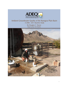 OPEN FILE REPORT: Ambient Groundwater Quality of the Ranegras Plain Basin: a 2008