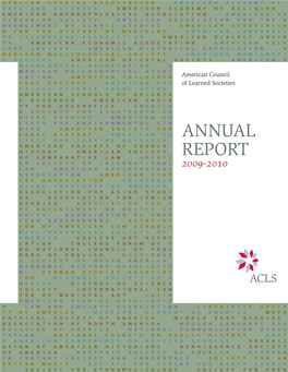 ACLS Annual Report, 2009-2010