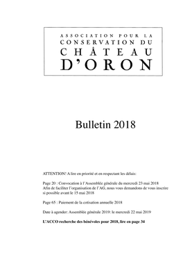 Bulletin 2018