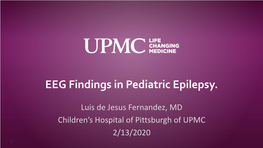 EEG Findings in Pediatric Epilepsy