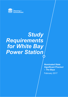 Study Requirements for White Bay Power Station