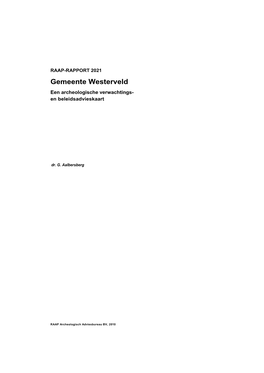 Rapport Archeologische Beleidskaart