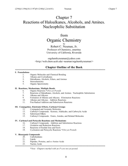 7. Reactions of Haloalkanes, Alcohols, and Amines. Nucleophilic Substitution 8