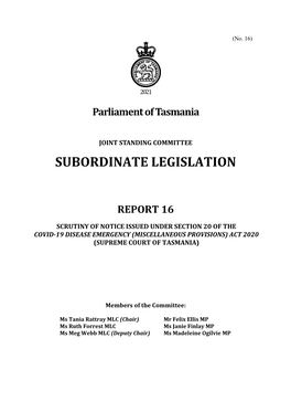 Subordinate Legislation