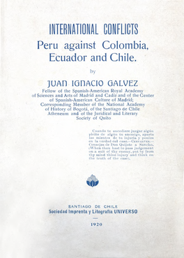 Perú Against Colombia, Ecuador and Chile