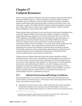 Chapter 17 Cultural Resources
