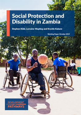 Social Protection and Disability in Zambia