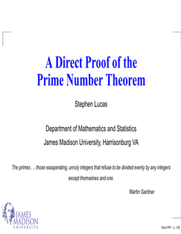 A Direct Proof of the Prime Number Theorem