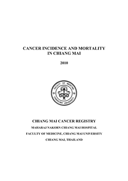 Cancer Incidence and Mortality in Chiang Mai