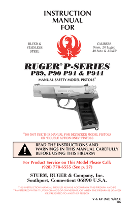 Ruger P89-P944 Manual Safety.Pdf