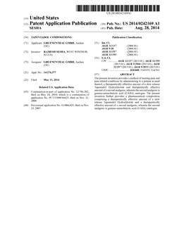 (12) Patent Application Publication (10) Pub. No.: US 2014/0242169 A1 SESHA (43) Pub