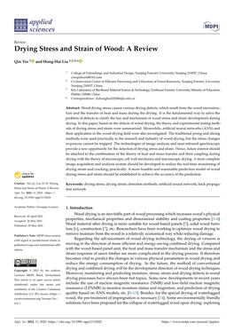 Drying Stress and Strain of Wood: a Review