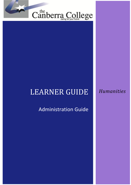 LEARNER GUIDE Humanities