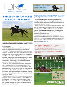 Tdn Europe • Page 2 of 10 • Thetdn.Com Tuesday • 13 April 2021