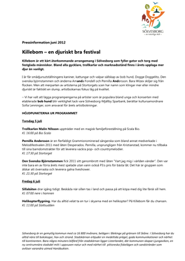 Killebom – En Djuriskt Bra Festival