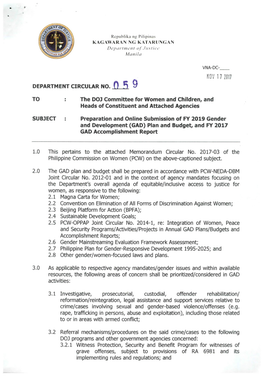 The Department's Overall Agenda of Equitable/Inclusive Access to Justice