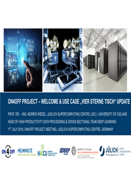 On4off Project – Welcome & Use Case „Vier Sterne Tisch“