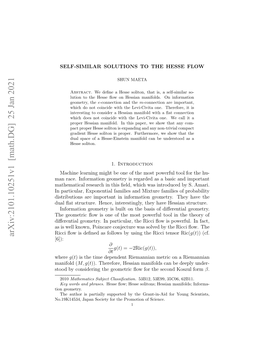 Arxiv:2101.10251V1 [Math.DG] 25 Jan 2021 [6]): Ingeometry