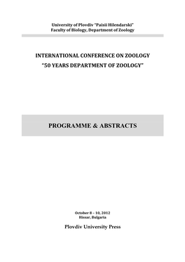 Programme & Abstracts