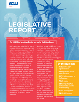 Legislative Report Legislative Report