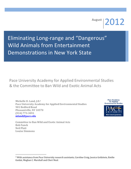 Eliminating%Longcrange%And%“Dangerous”%% Wild%Animals