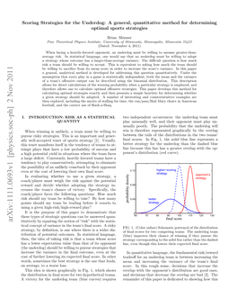 Scoring Strategies for the Underdog: a General, Quantitative Method For