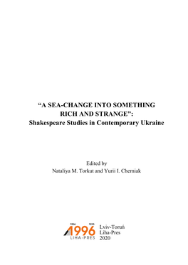 Shakespeare Studies in Contemporary Ukraine