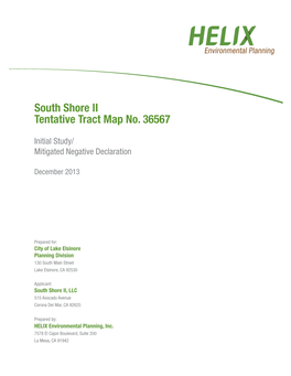 South Shore II Tentative Tract Map No. 36567