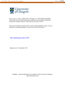 Polyoxometalate-Intercalated Hydrotalcite As an Efficient And