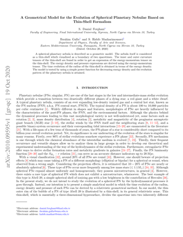 Arxiv:2010.09595V1 [Gr-Qc] 19 Oct 2020 Absolutely Spherical [6]