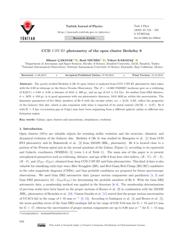 CCD UBV RI Photometry of the Open Cluster Berkeley 8