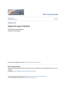 Penn History Review