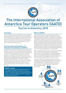 The International Association of Antarctica Tour Operators (IAATO) Tourism in Antarctica, 2018