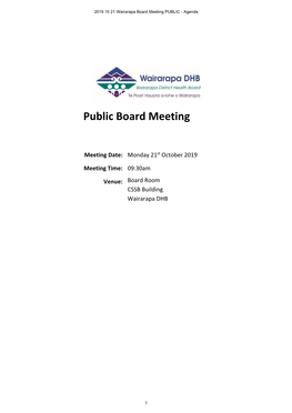 Public Board Meeting