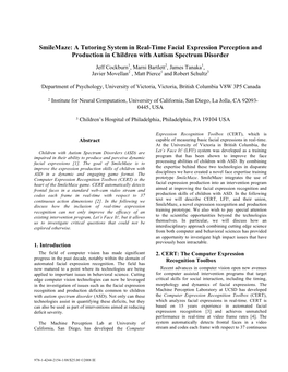 Smilemaze: a Tutoring System in Real-Time Facial Expression Perception and Production in Children with Autism Spectrum Disorder